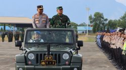Kapolda Aceh dan Kasdam IM Pimpin Apel Gelar Pasukan Amankan HDA. 