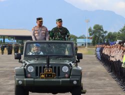 Kapolda Aceh dan Kasdam IM Pimpin Apel Gelar Pasukan Amankan HDA. 