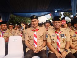 Sekda Aceh Terima Lencana Melati, Penghargaan Tertinggi Gerakan Pramuka. 