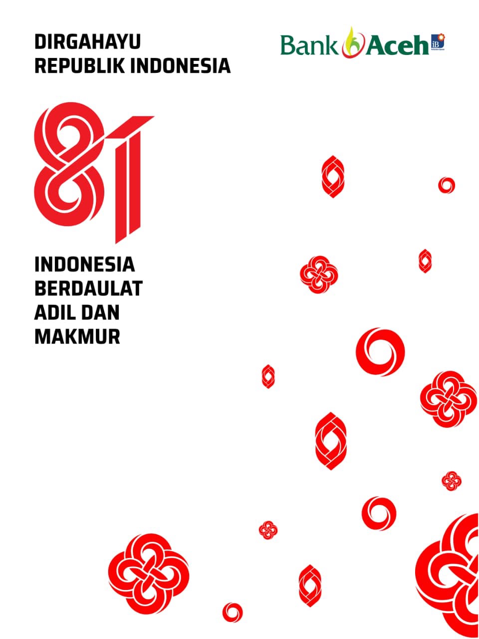 Bank Aceh Mengucapkan HUT RI Ke-81