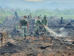 TNI dan BPBD Lakukan Penanganan Karhutla Lahan Gambut di Aceh Selatan. 