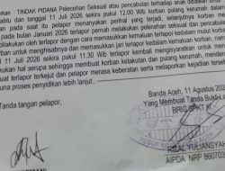 Owner Lambhuk Kupi Dilaporkan ke Polresta Banda Aceh Atas Dugaan Pelecehan Seksual Anak Dibawah Umur. 