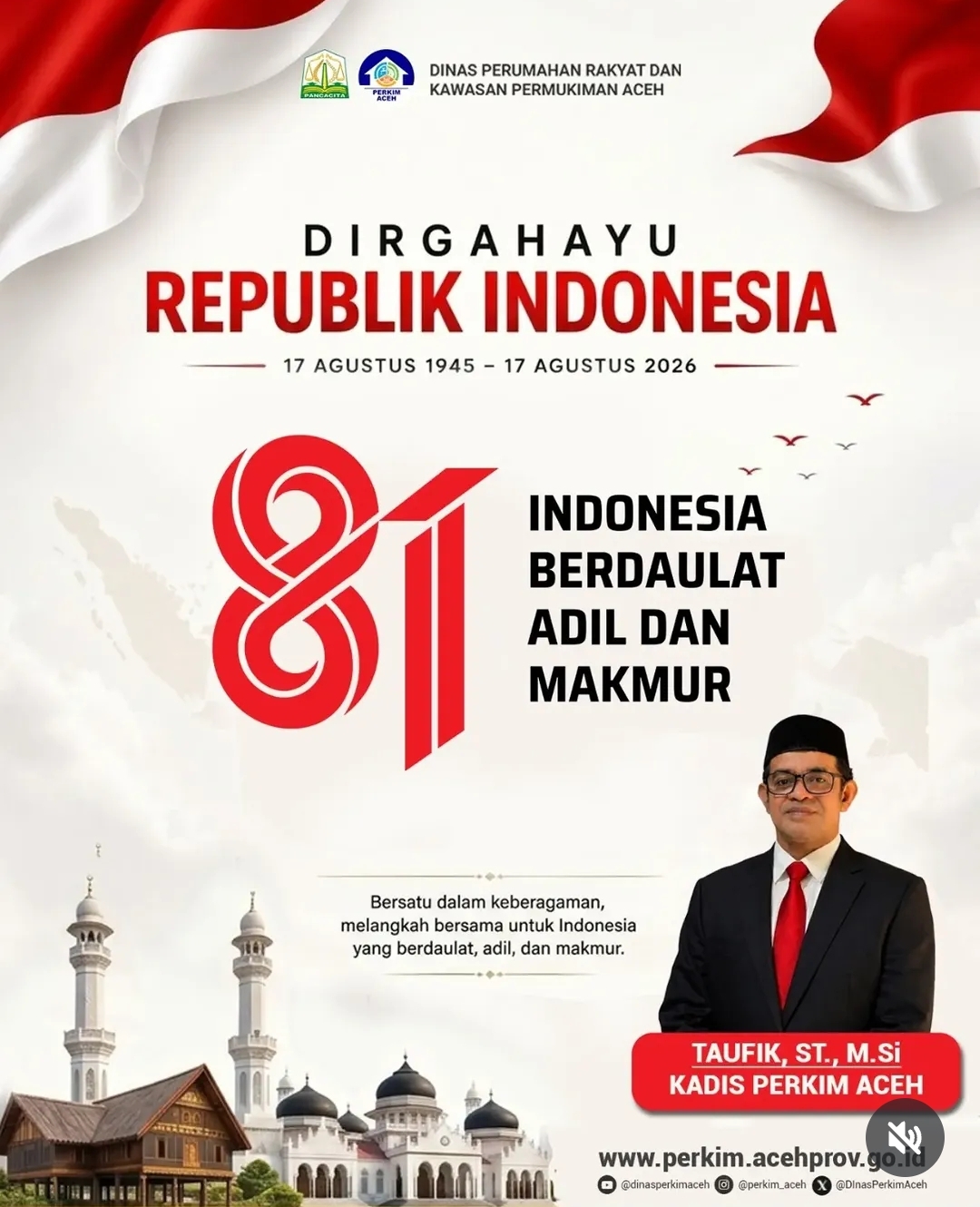 Dinas PERKIM Mengucapkan HUT RI Ke-81