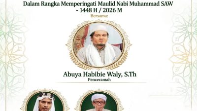 Abuya Habibie Waly Dijadwalkan Isi Dakwah Maulid di Gampong Jruek Bak Kreh.