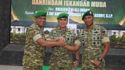 Pangdam Pimpin Sertijab dan Tradisi Satuan Pejabat Kodam IM. 